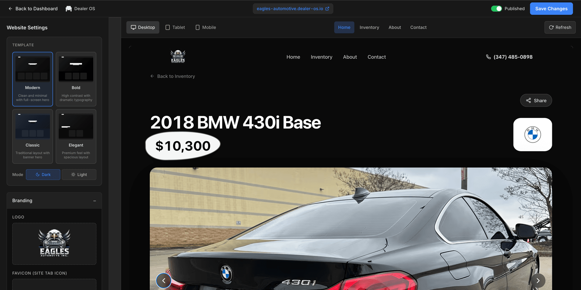 Website + Inventory Sync